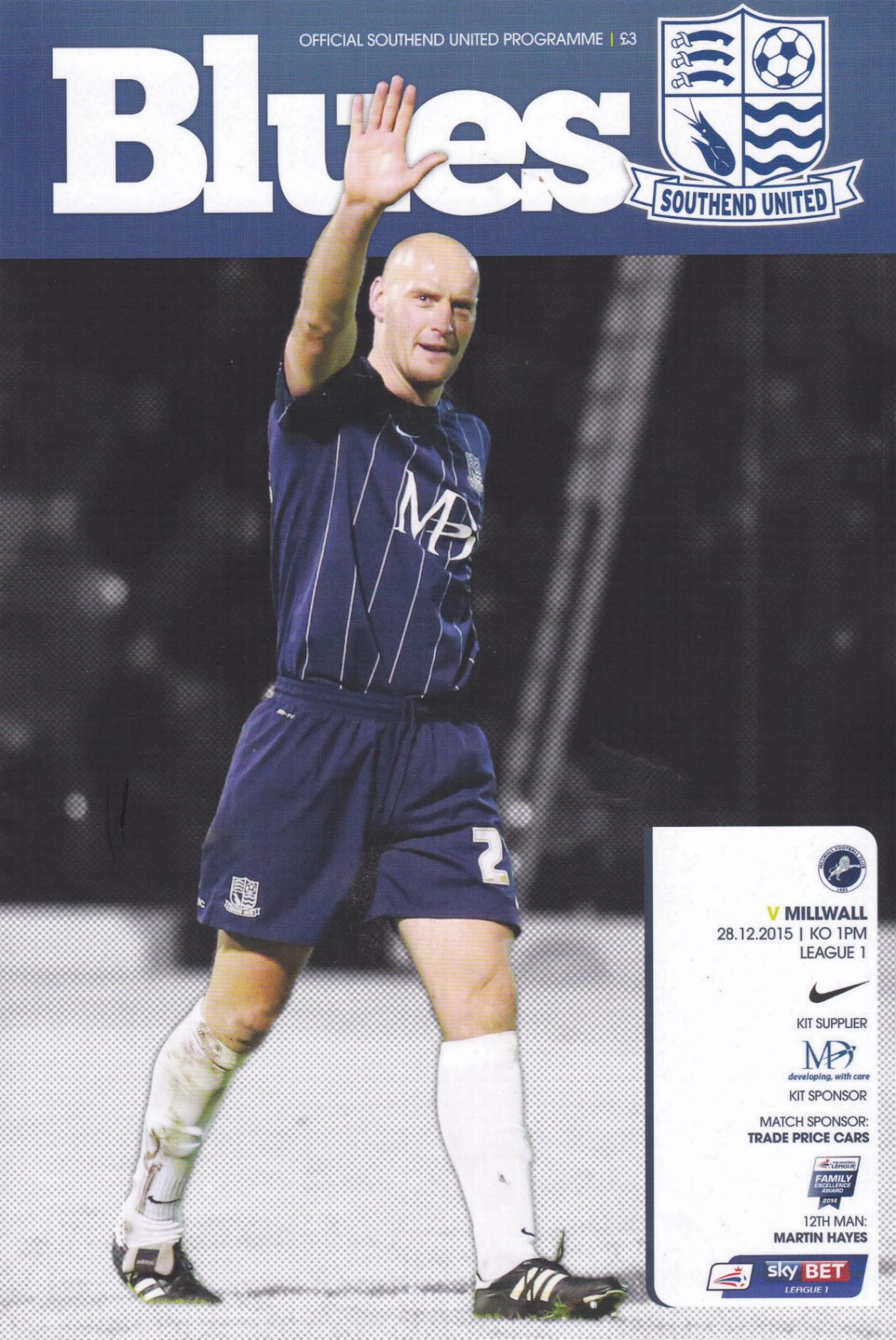SOUTHEND UNITED v MILLWALL 2015/16